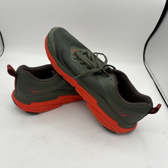 Hoka Challenger Men’s 10.5 ATR 6 1106510 Green Orange Trail Running No Insoles - Picture 5 of 14